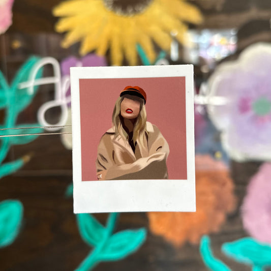 Red Polaroid Sticker