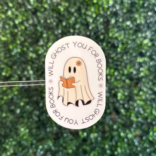 Ghost You For Books Stickers