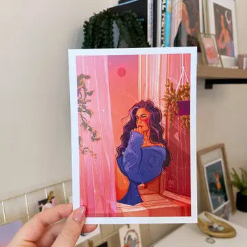 Windowsill Sunset Print