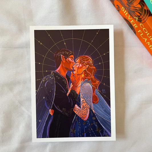 Feyre & Rhysand Gold Foil Art Print