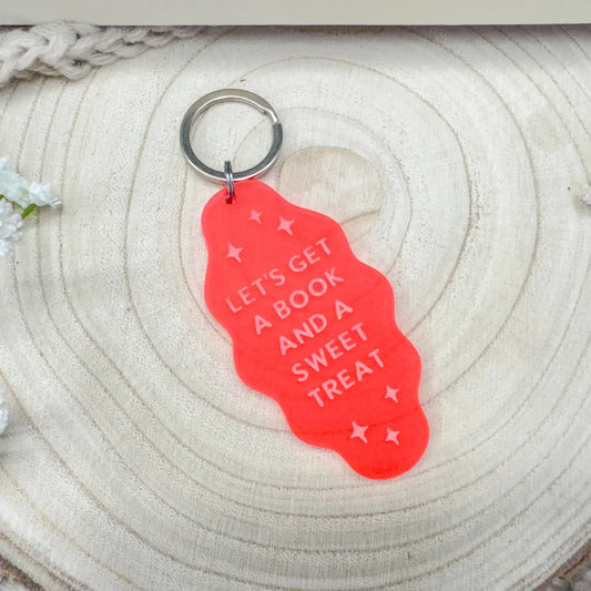 Book and Sweet Treat Acrylic Keychain