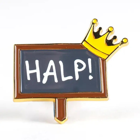 Kingsley's Halp Sign Enamel Pin