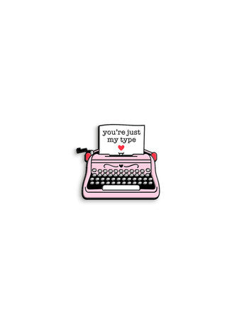 Just My Type Enamel Pin