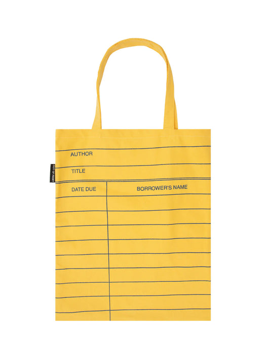 Yellow Library Card Tote