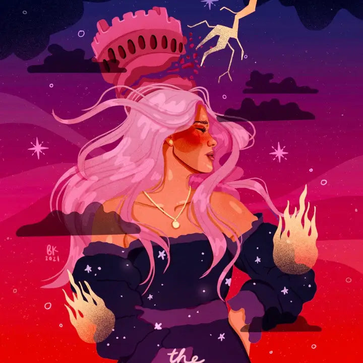 The Tower Tarot Art Print