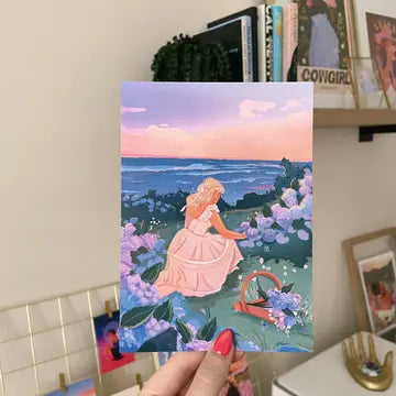 Hydrangeas by the Sea Print